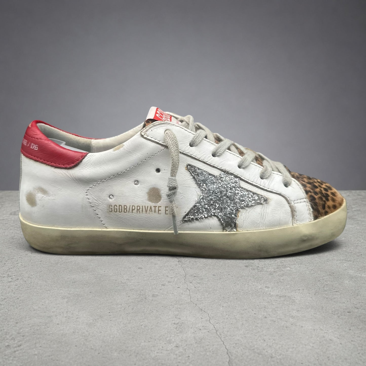 Golden Goose Superstar - Blanc Rouge Léopard Paillettes K43
