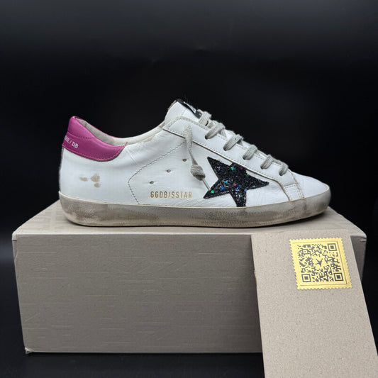 Golden Goose Superstar - Blanc Rose Paillette Noir