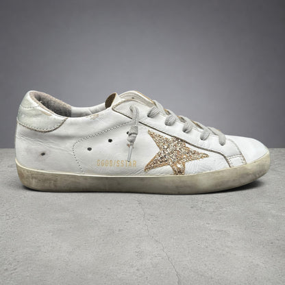 Golden Goose Superstar - Blanc Argent Or Paillettes P438