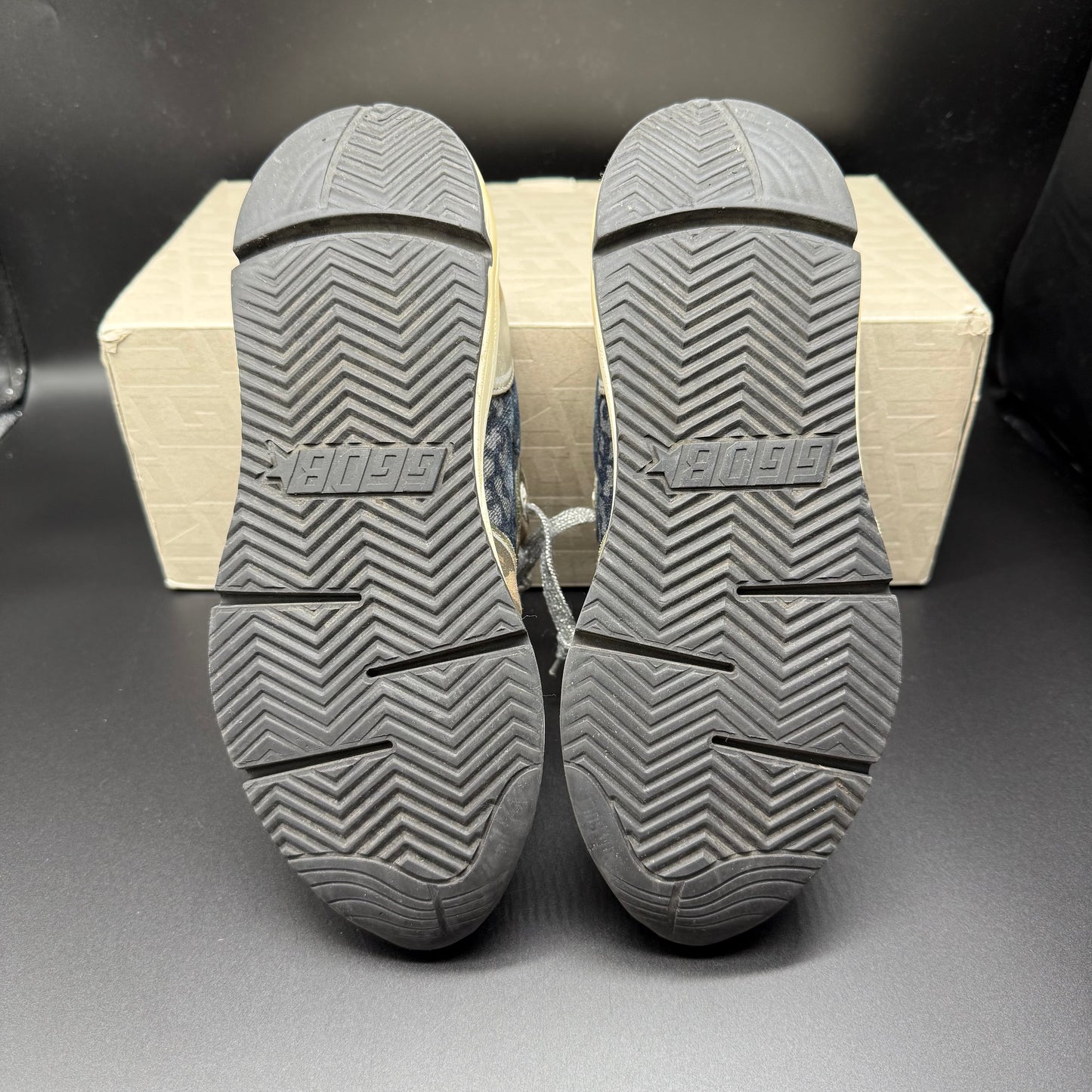 Golden Goose Running - Kaki Argenté