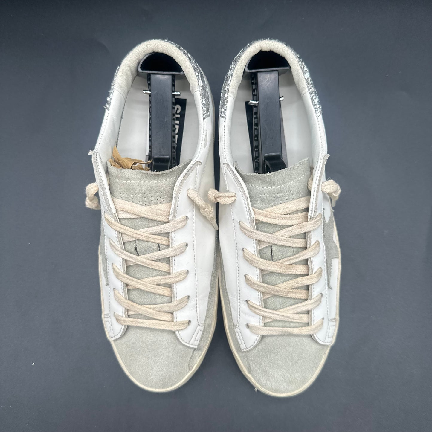 Golden Goose Superstar - Blanc Beige Argent Paillettes C1413