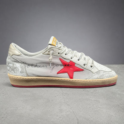 Golden Goose Ballstar - Blanc Beige Rouge C1319