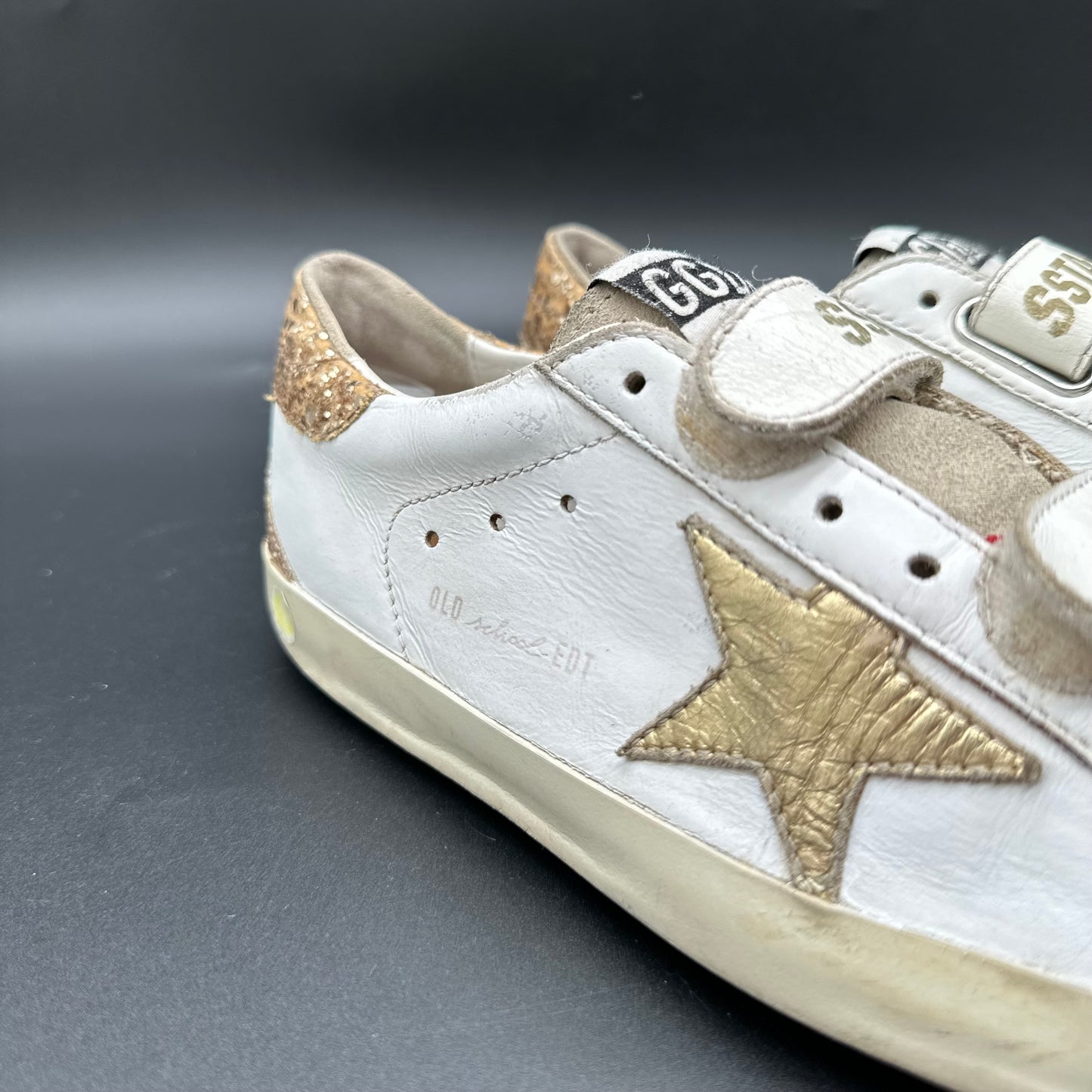 Golden Goose Old-School - Blanc Or Paillettes C1325