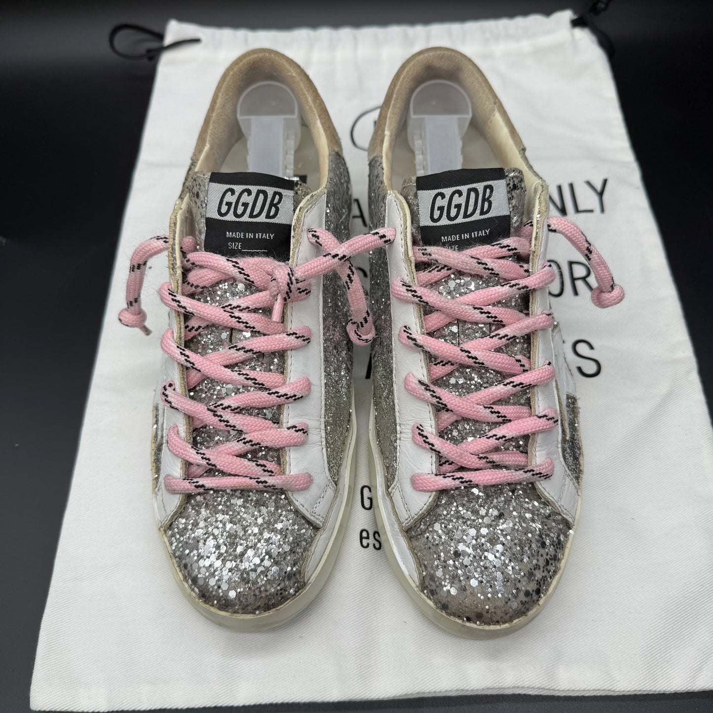 Golden Goose Superstar - Paillette Rose Argenté