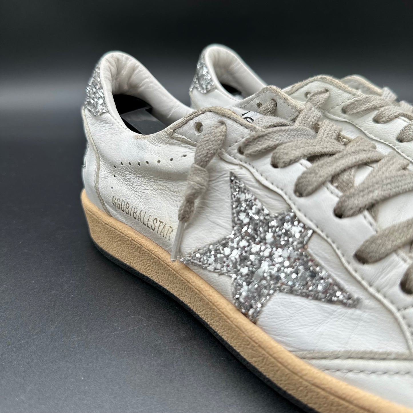 Golden Goose Ballstar - Blanc Argent Paillettes C1353