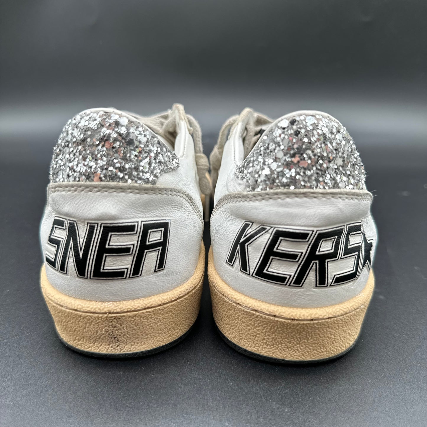 Golden Goose Ballstar - Blanc Argent Paillettes C1353