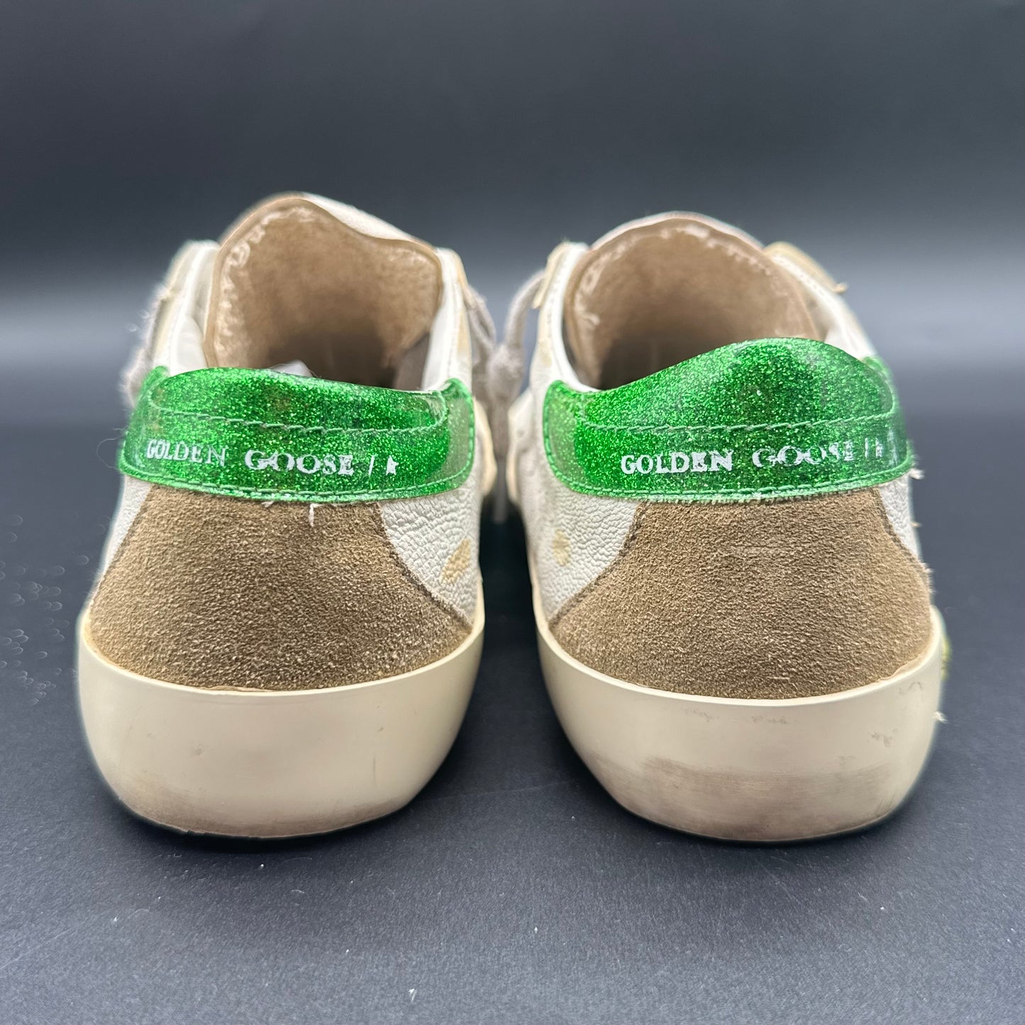 Golden Goose Superstar - Blanc Vert Paillettes C1183
