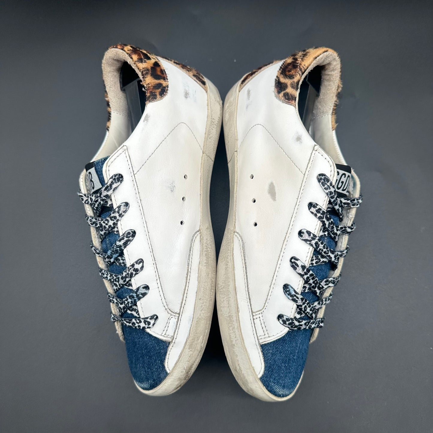 Golden Goose Superstar - Blanc Rouge Léopard Jean J004
