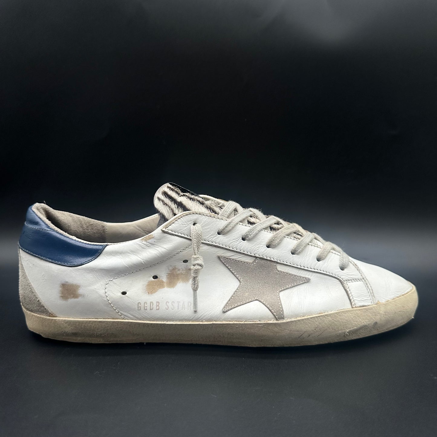 Golden Gooss Superstar - Blanc Bleu Zèbre C1363