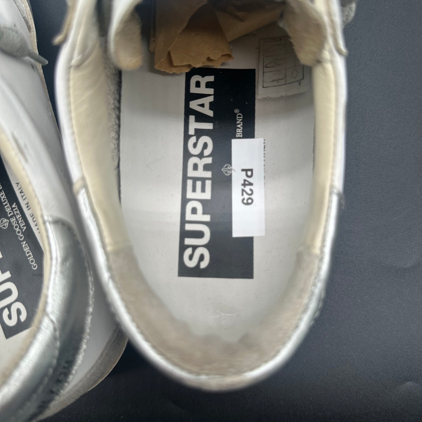 Golden Goose Superstar - Blanc Argent Beige P429