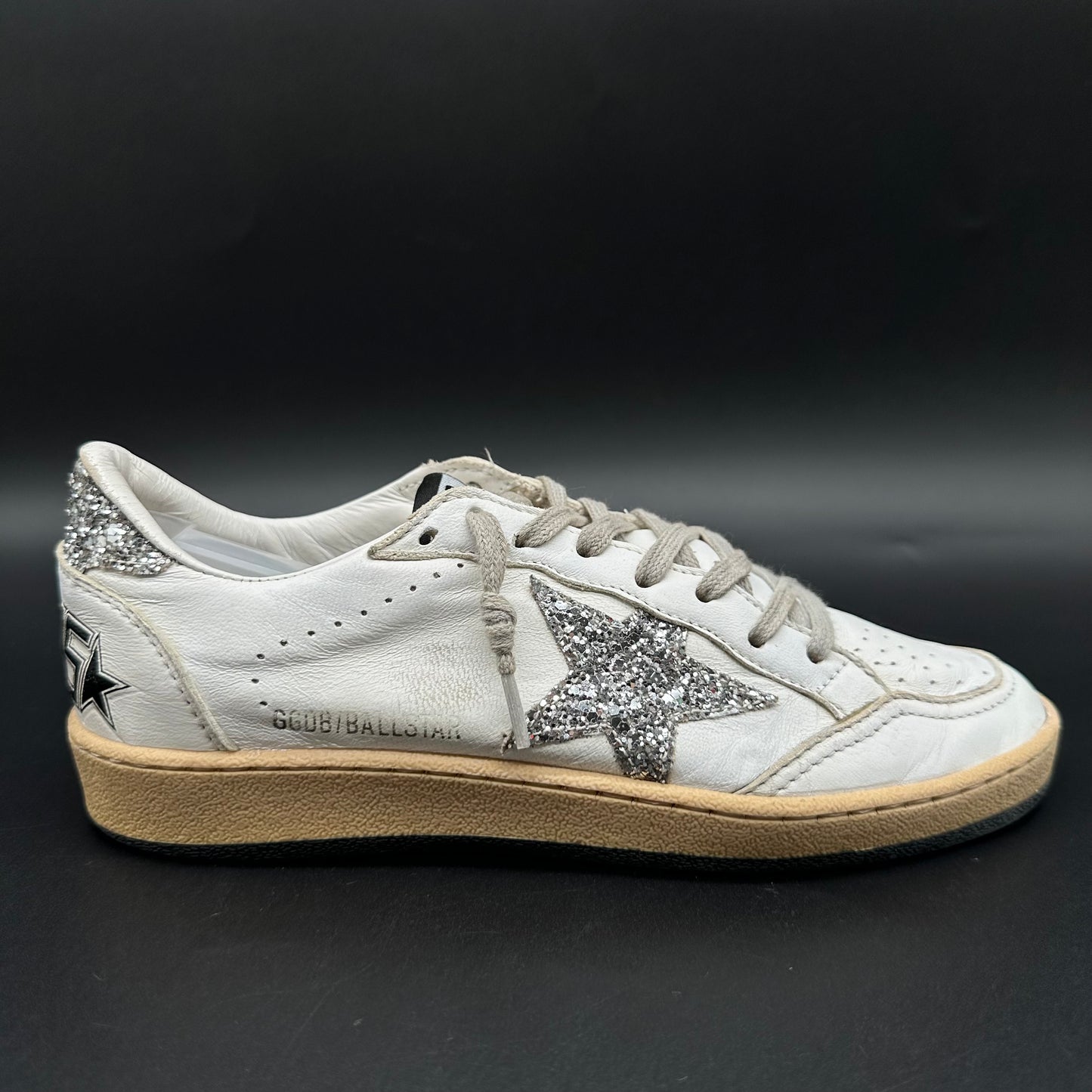 Golden Goose Ballstar - Blanc Argent Paillettes C1289