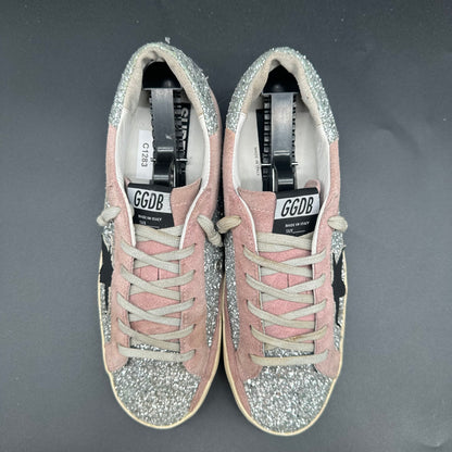 Golden Goose Superstar - Rose Noir Argent Paillettes C1283