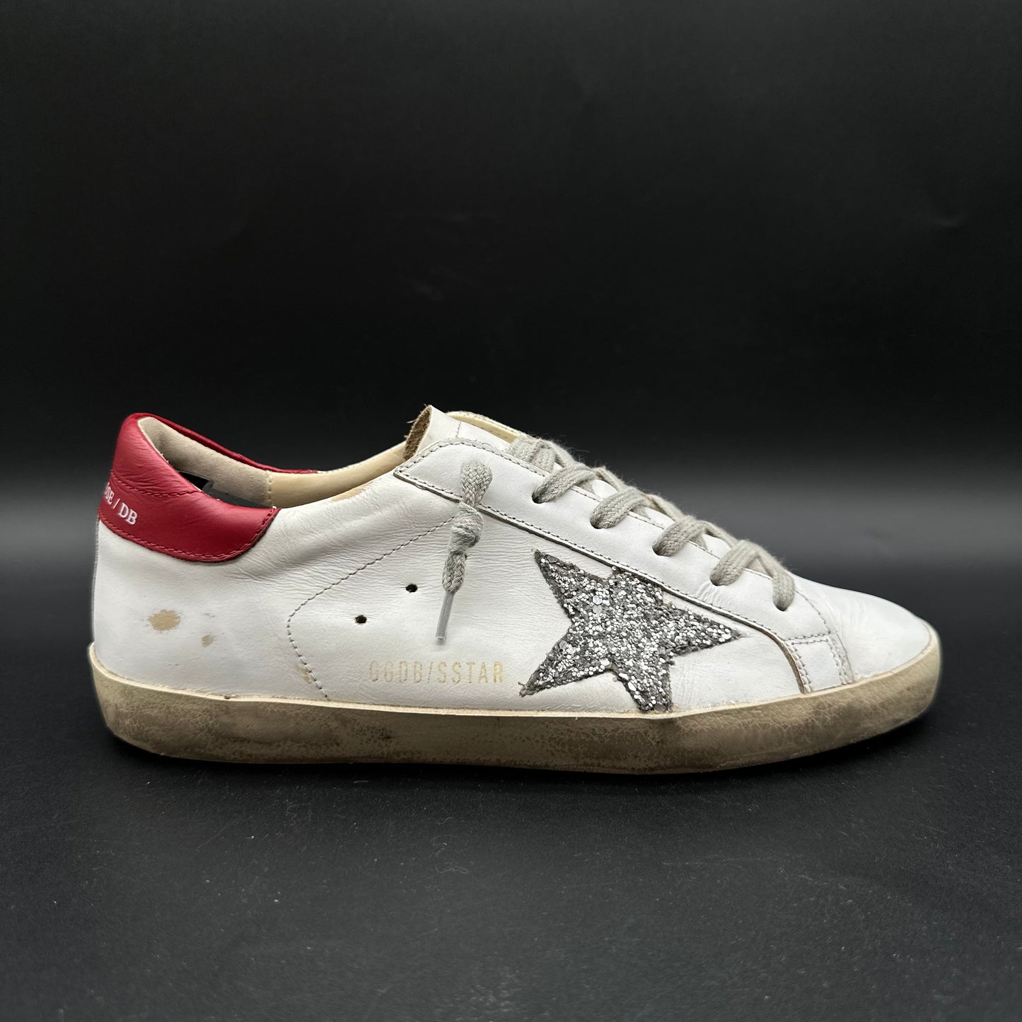 Golden Goose Superstar - Blanc Rouge Argent Paillettes C1455