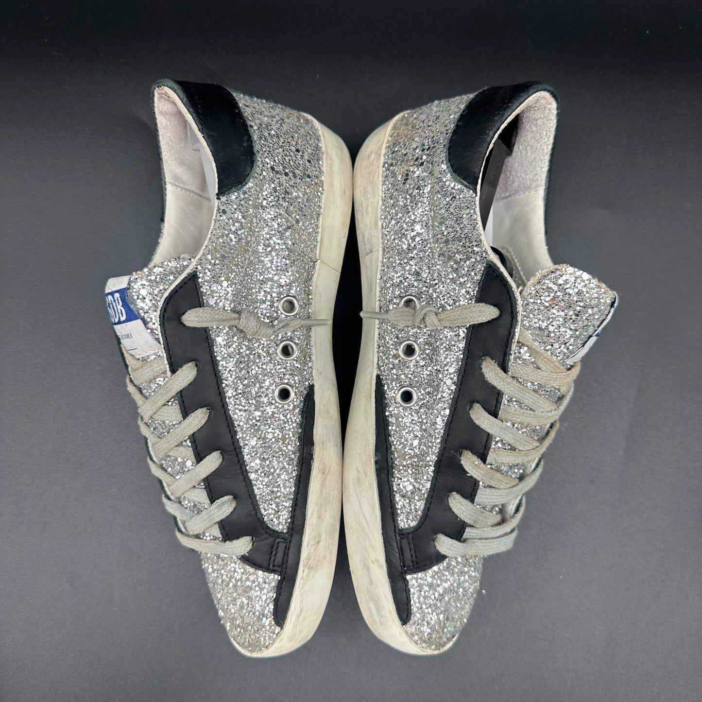 Golden Goose Superstar - Noir Léopard Argent Paillettes K35