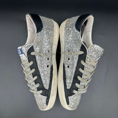 Golden Goose Superstar - Noir Léopard Argent Paillettes K35
