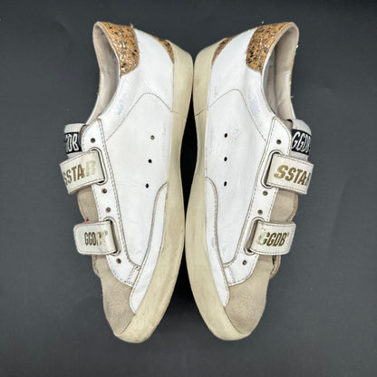 Golden Goose Old-School - Blanc Or Paillettes C1325