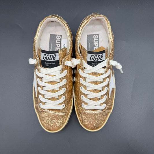 Golden Goose Superstar - Blanc Or Paillettes C906