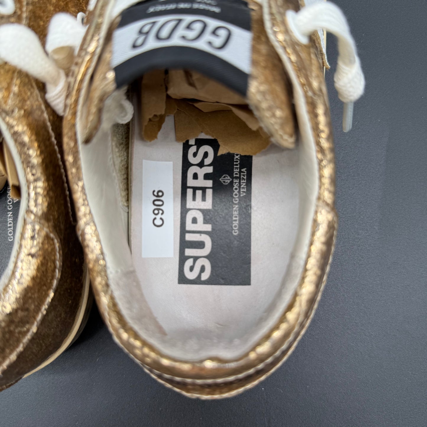 Golden Goose Superstar - Blanc Or Paillettes C906
