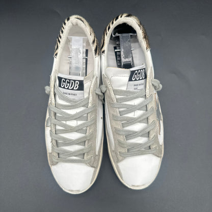 Golden Goose Superstar - Blanc Beige Argent Zèbre C1349