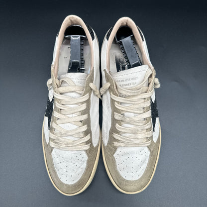 Golden Goose Ballstar - Blanc Gris Noir Paillettes J016