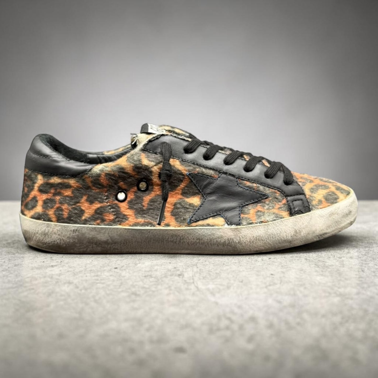 Golden Goose Superstar -  Léopard Noir C858