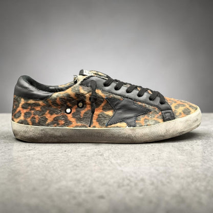 Golden Goose Superstar -  Léopard Noir C858