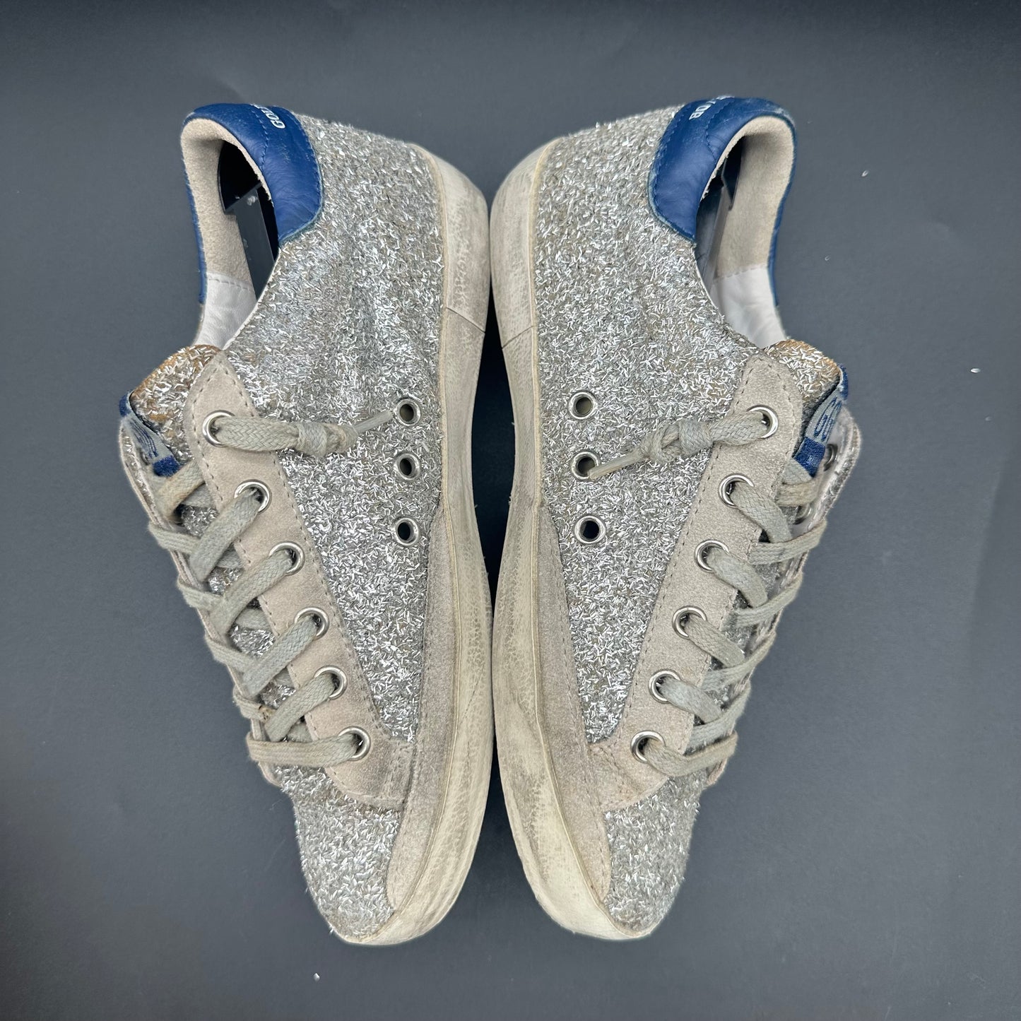 Golden Goose Superstar - Argent Paillettes Bleu C1263