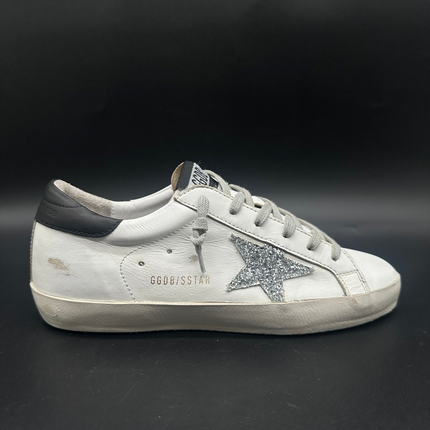 Golden Goose Superstar - Blanc Noir Paillettes C1290