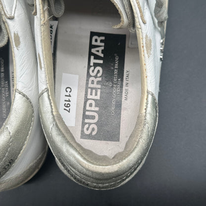 Golden Goose Superstar - Blanc Argent C1197