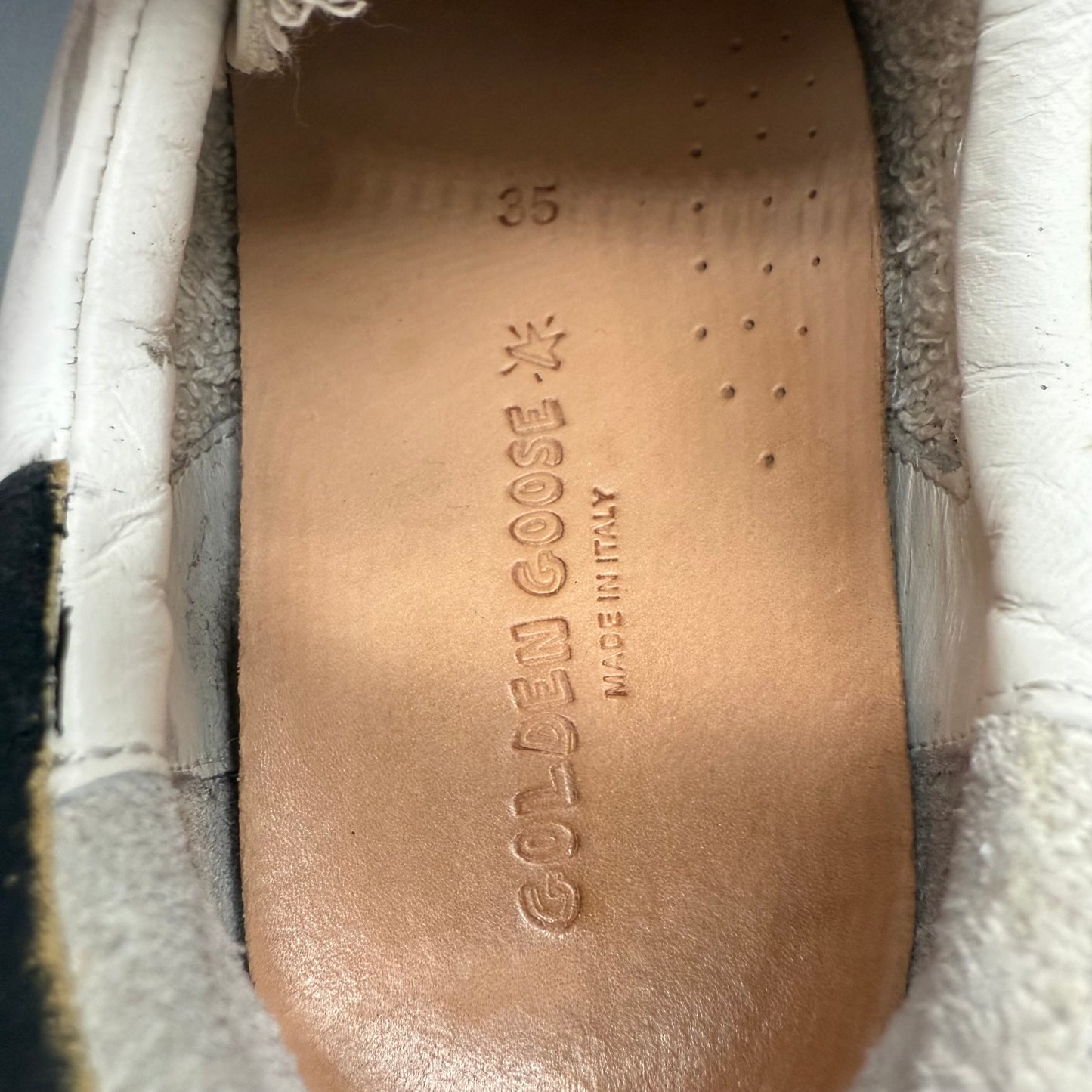 Golden Goose Old-School - Blanc Rose Paillette