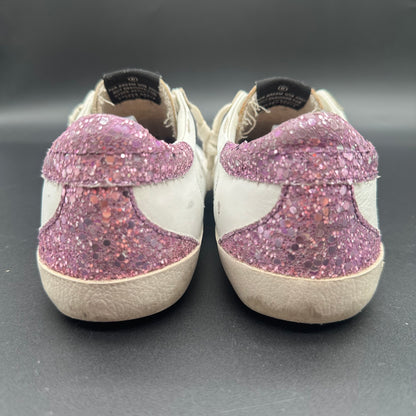 Golden Goose Superstar - Blanc Noir Rose Paillettes J009