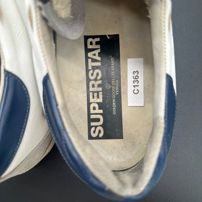 Golden Gooss Superstar - Blanc Bleu Zèbre C1363