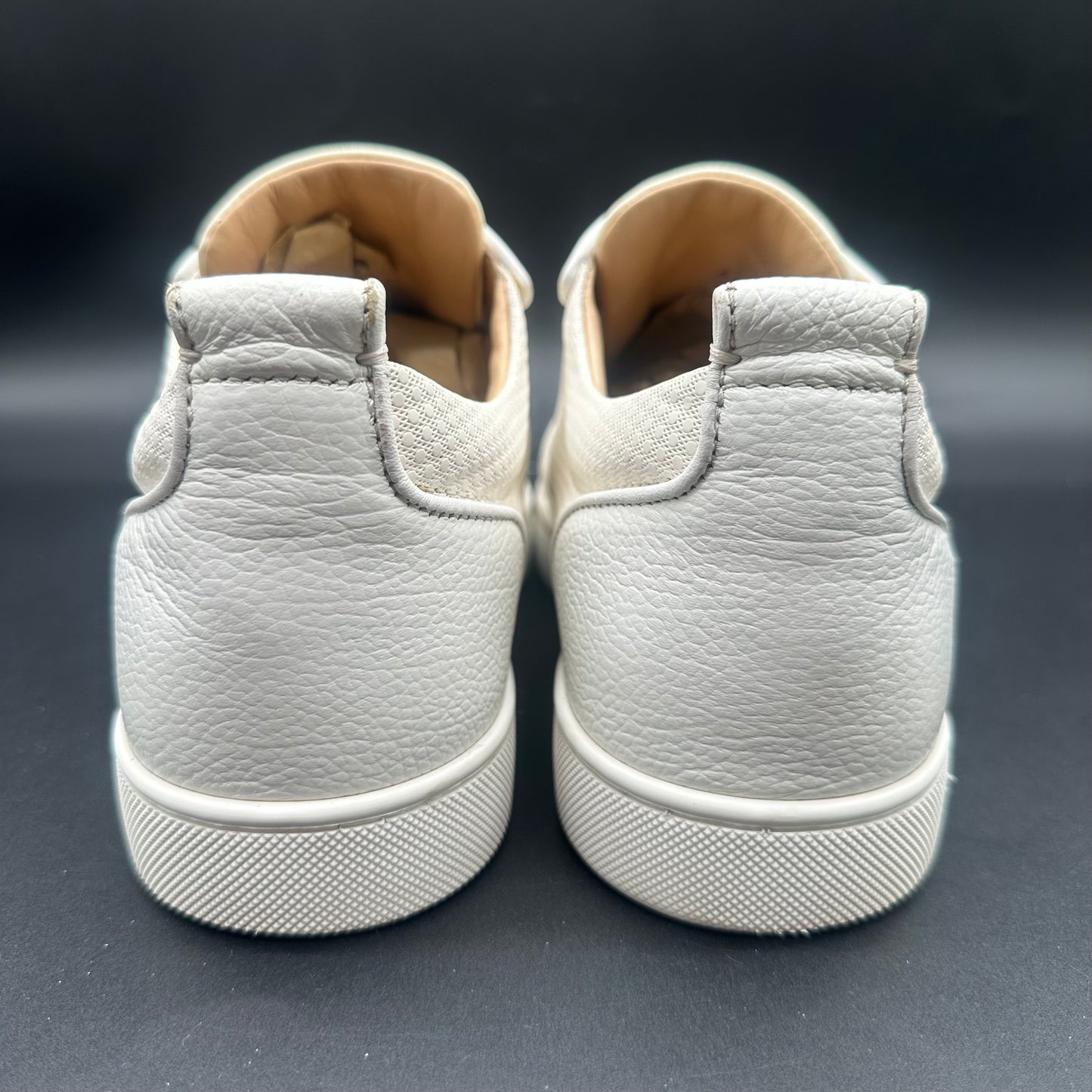 Louboutin Junior Spikes - Blanc Beige Gris C1417