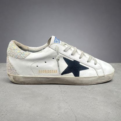 Golden Goose Superstar - Blanc Noir Paillettes C1118