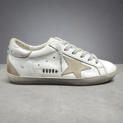Golden Goose Superstar - Blanc Beige Argent C1139
