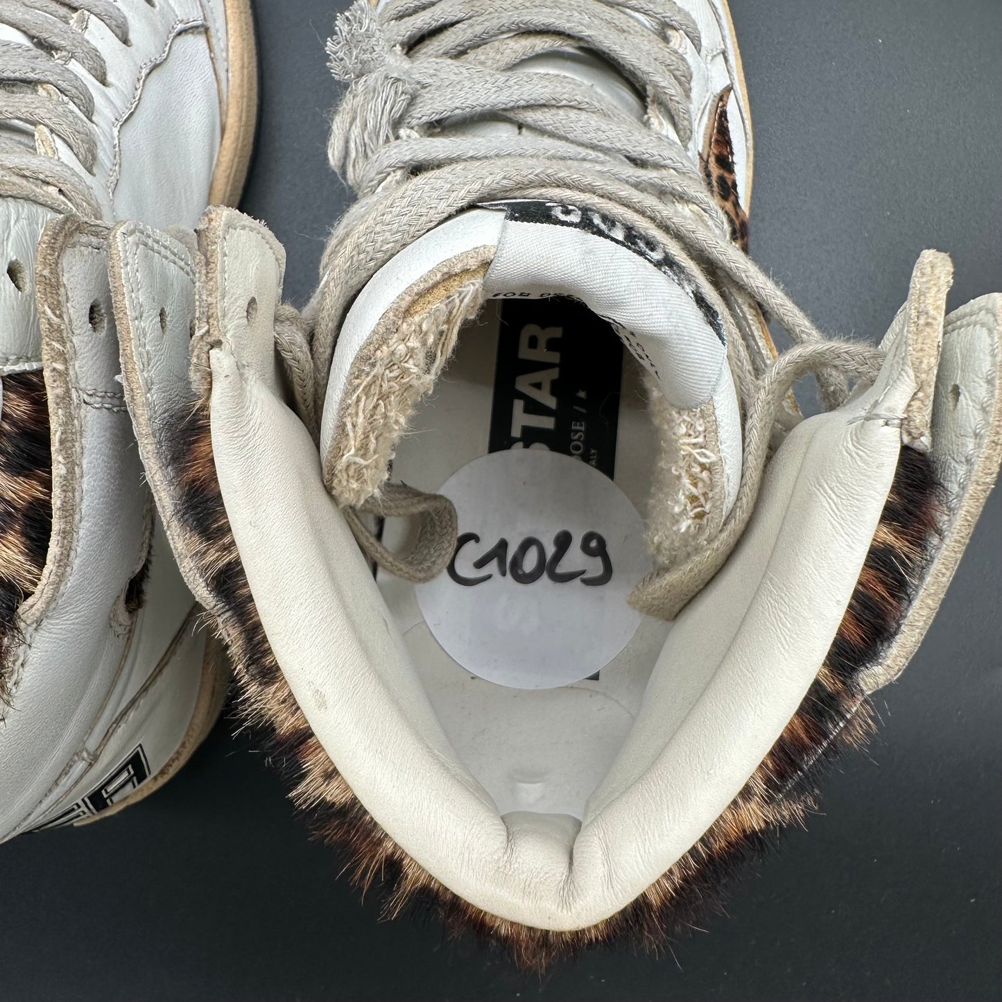 Golden Goose Skystar - Blanc Léopard C1029