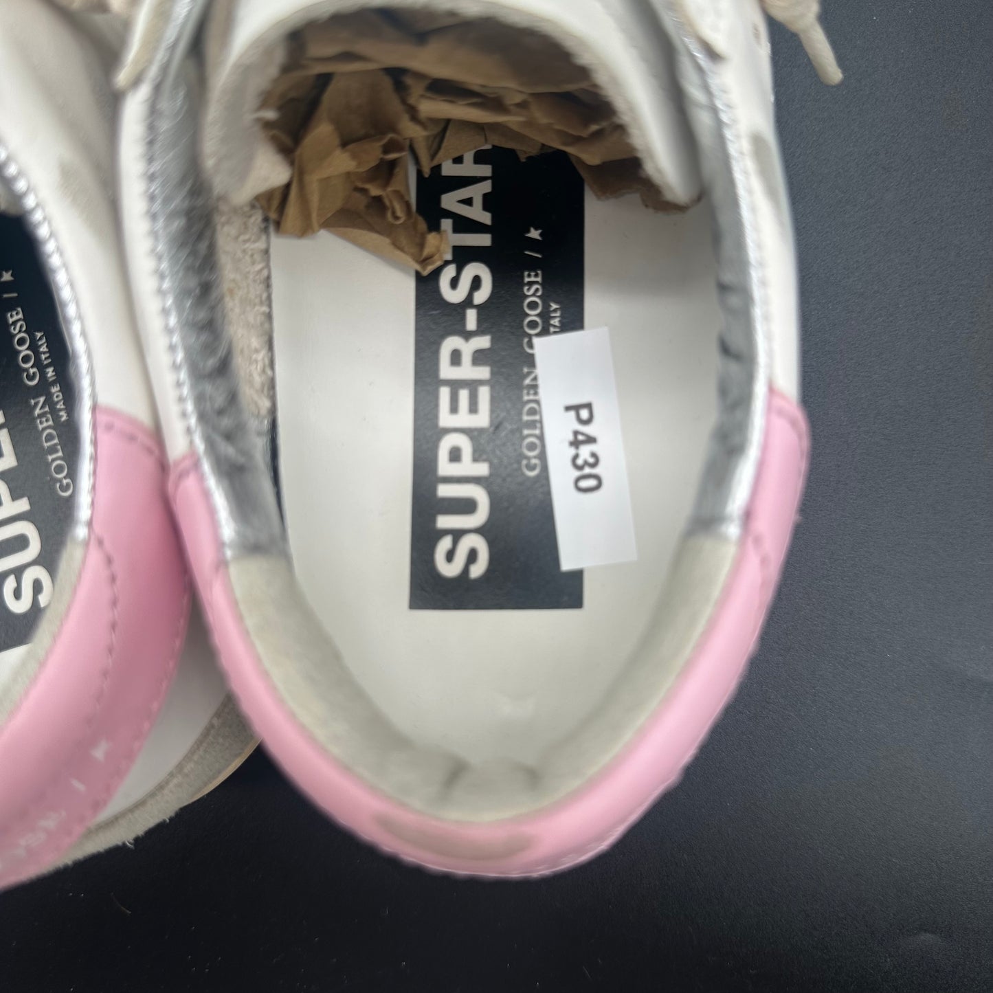 Golden Goose Superstar - Blanc Rose Argent P430