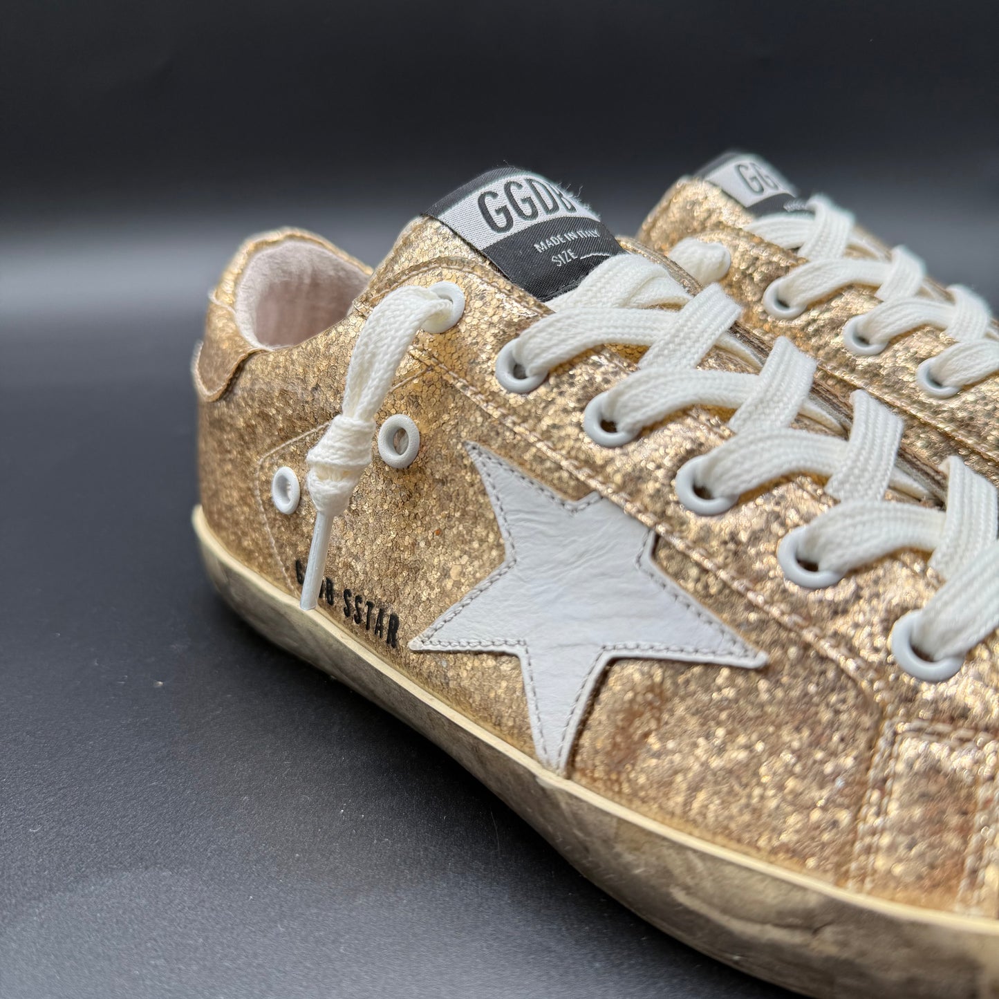 Golden Goose Superstar - Blanc Or Paillettes C906