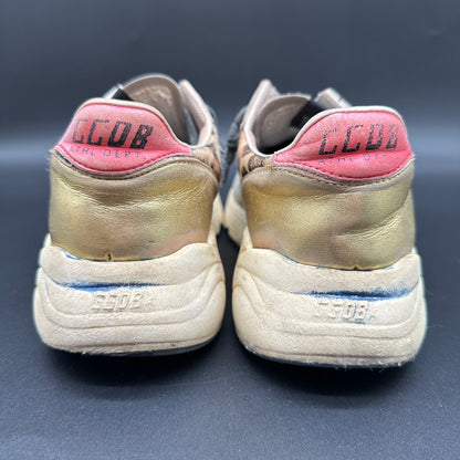 Golden Goose Running - Léopard Beige Rose Or J020