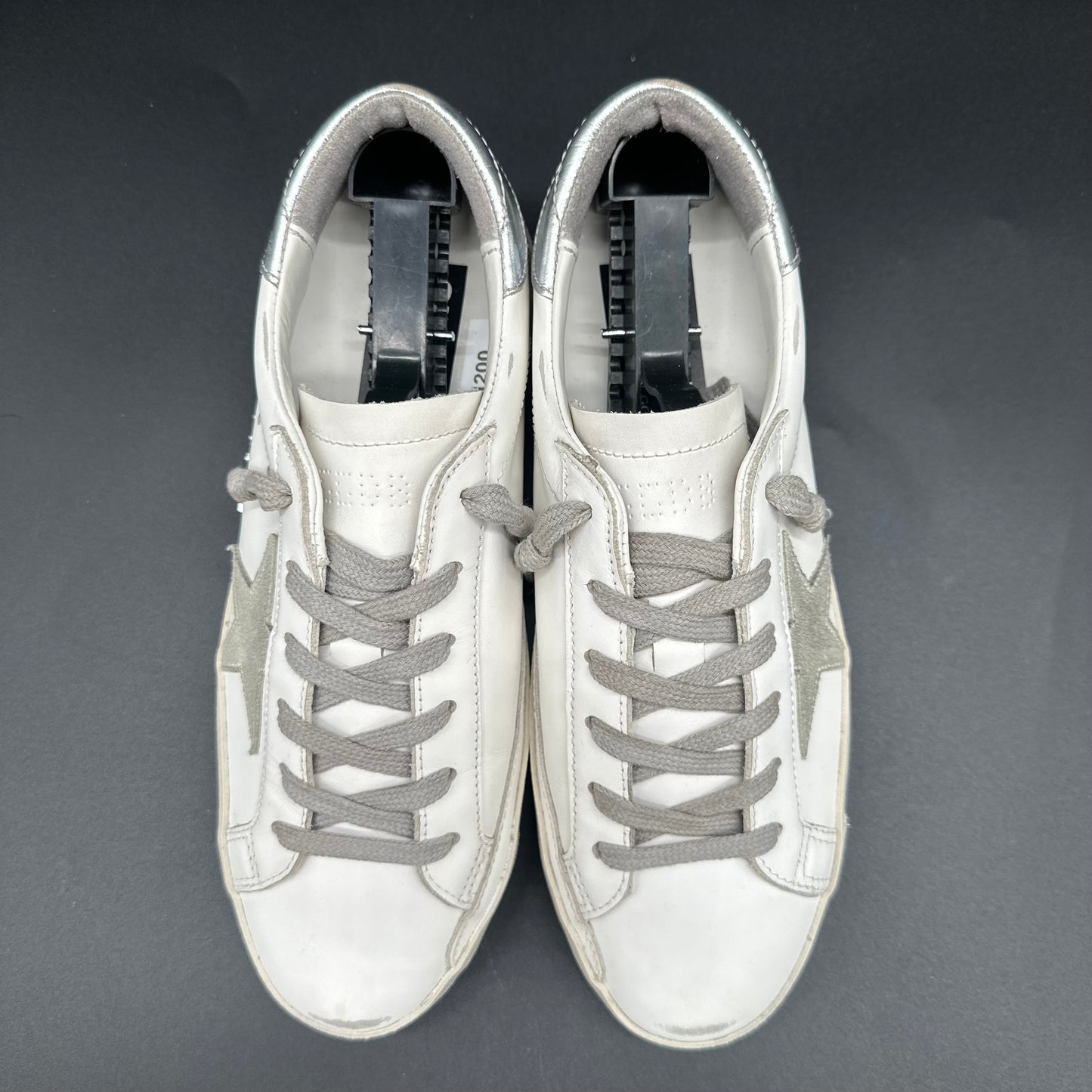 Golden Goose Superstar - Blanc Argent C1200