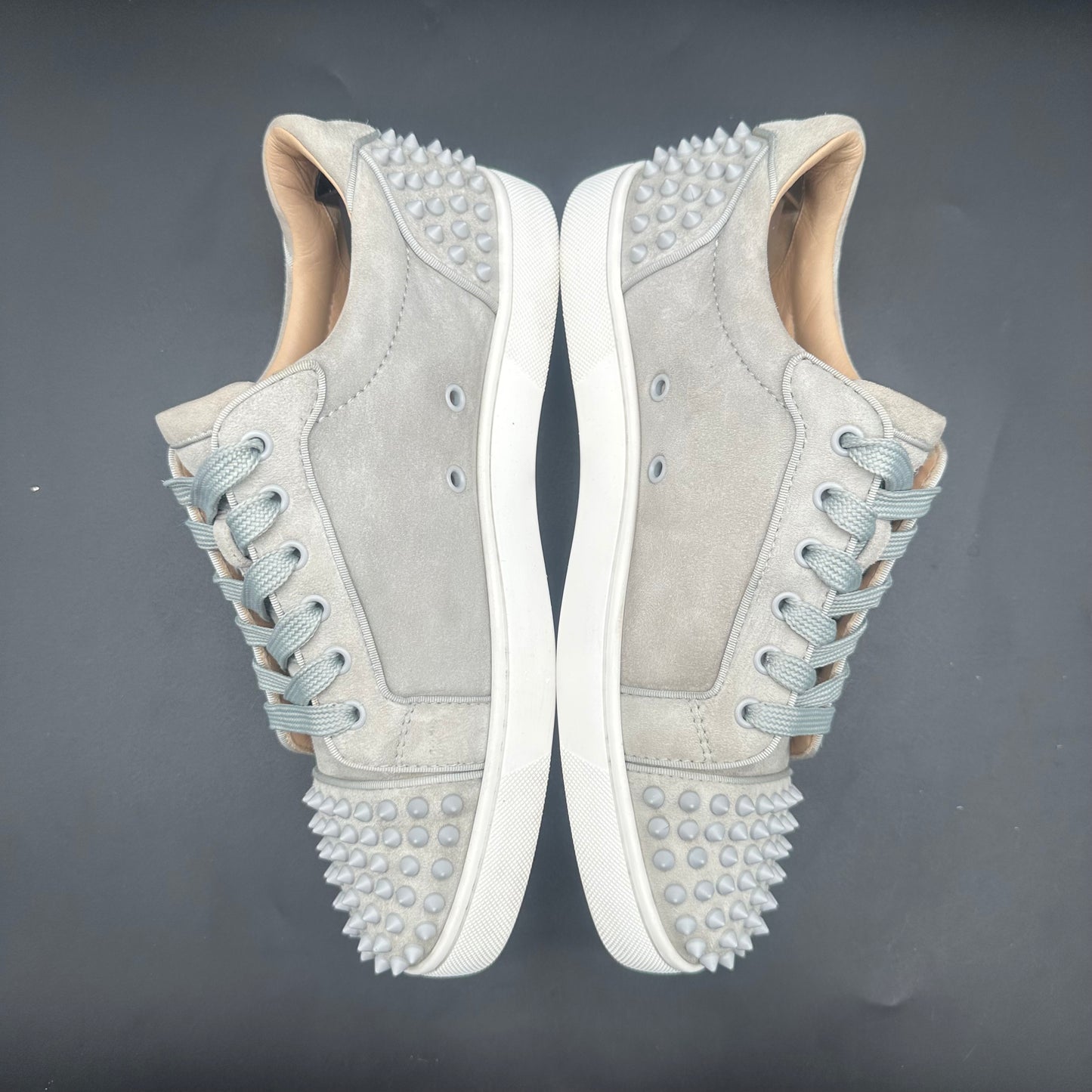 Louboutin Junior Spikes - Gris Blanc C1416