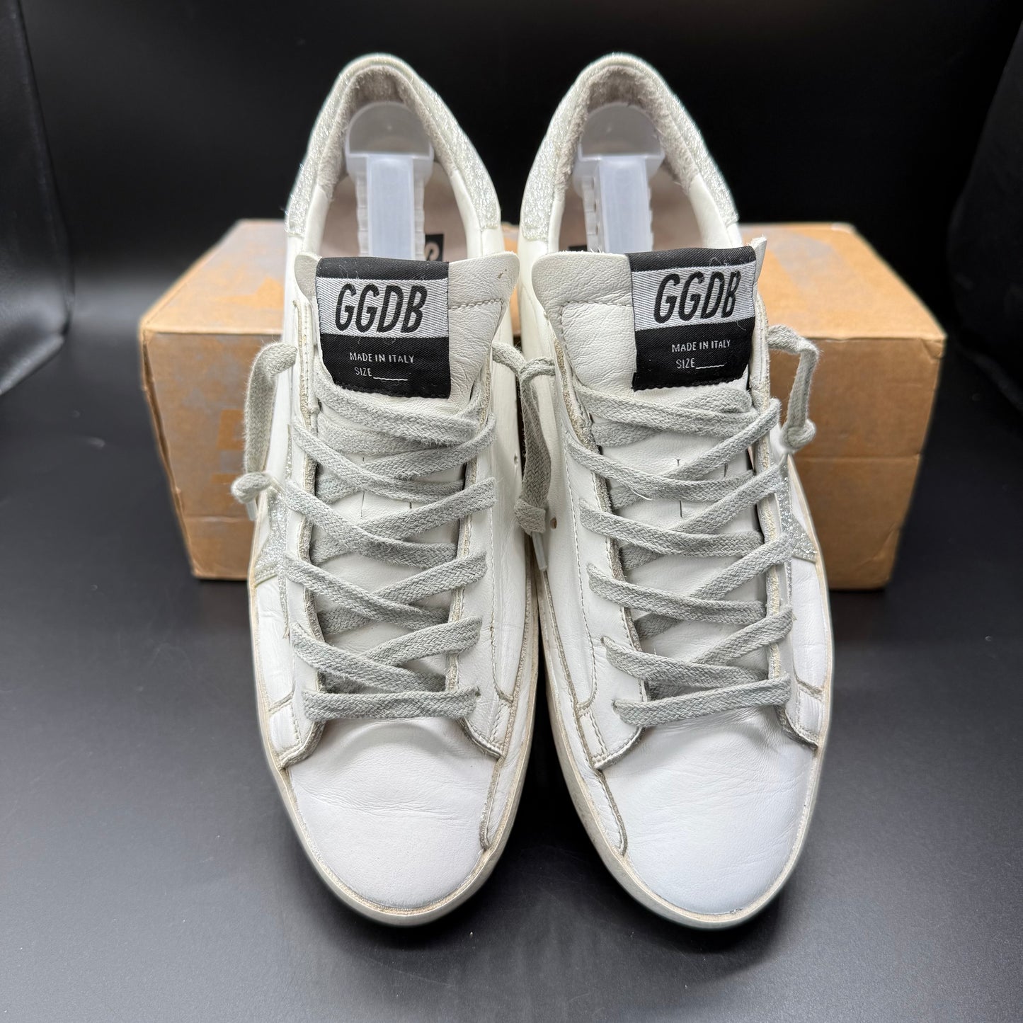 Golden Goose Superstar - Blanc Paillette Argenté
