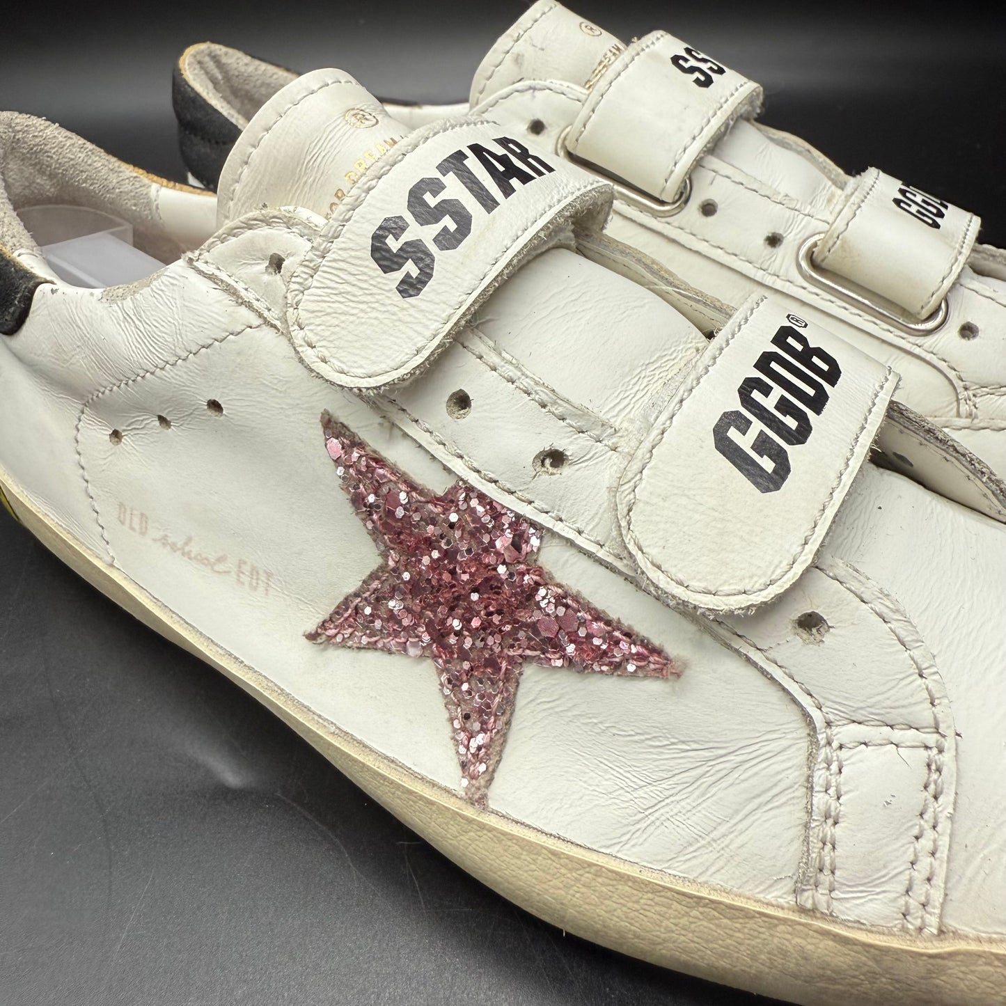 Golden Goose Old-School - Blanc Rose Paillette