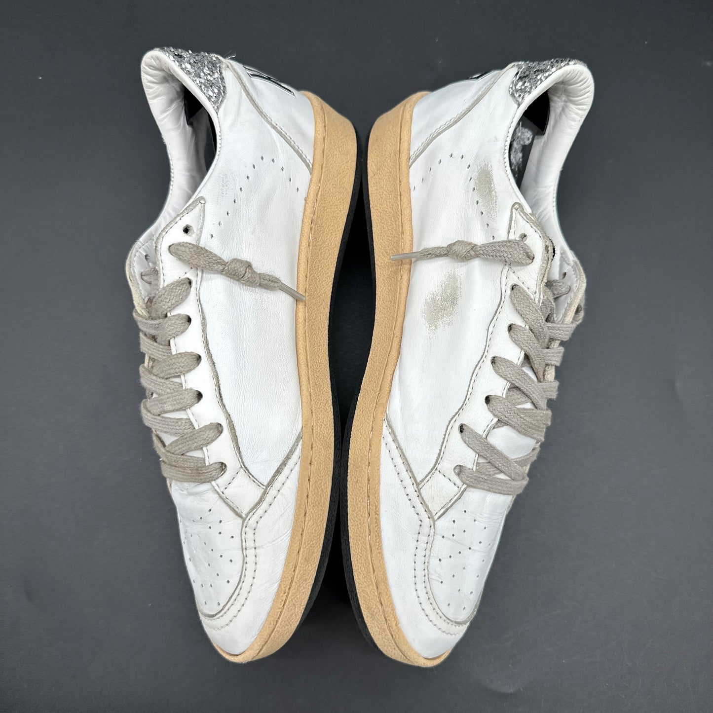 Golden Goose Ballstar - Blanc Argent Paillettes C1353