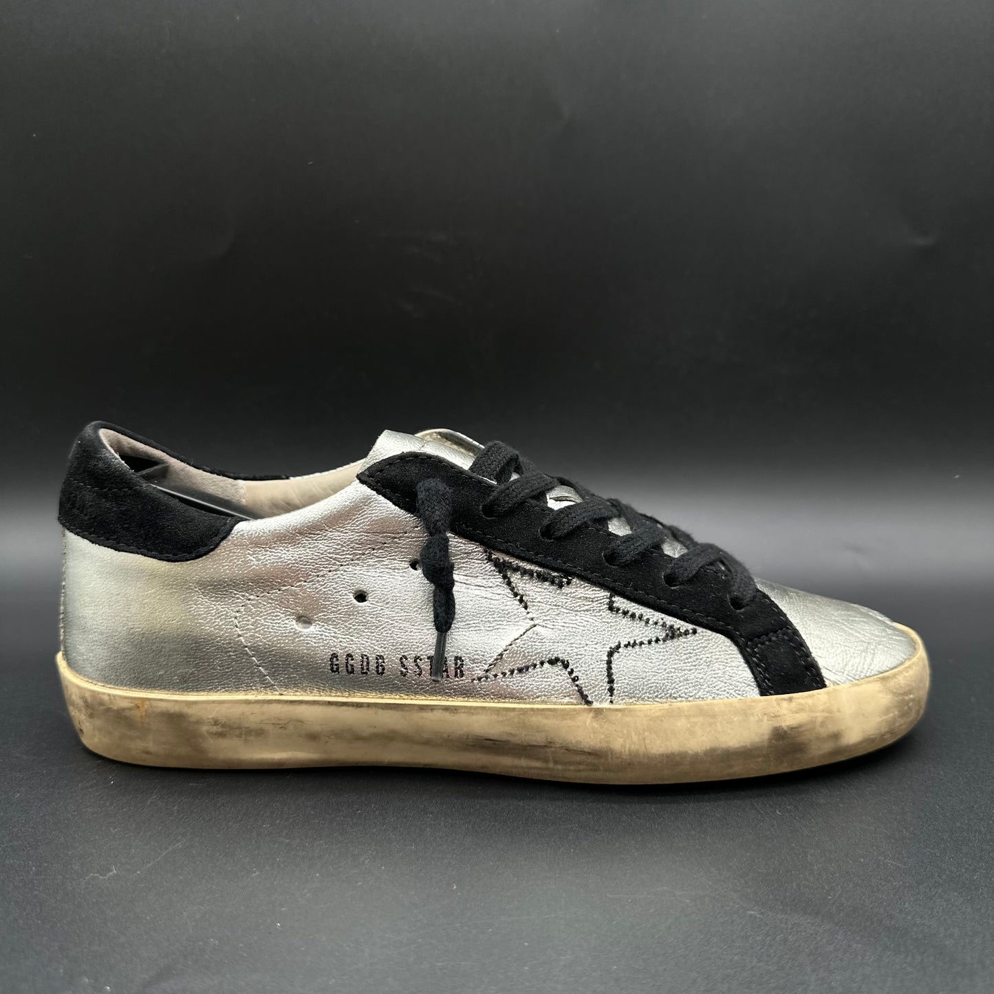 Golden Goose Superstar - Argent Noir C1448