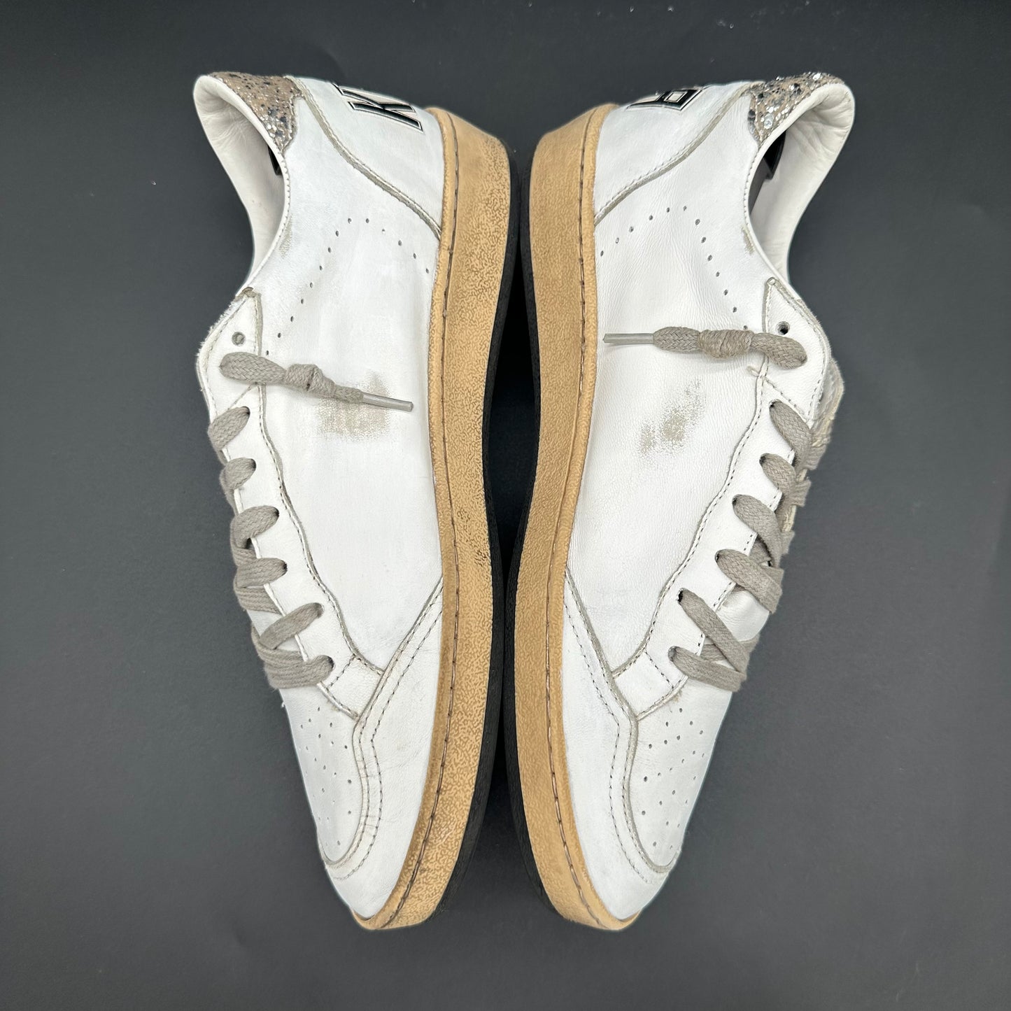 Golden Goose Ballstar - Blanc Argent Paillettes C1390