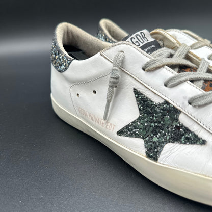 Golden Goose Superstar - Blanc Léopard Paillettes J003