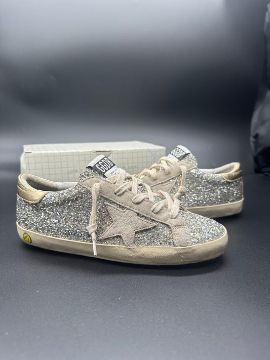 Golden Goose Superstar - Gris Paillette Argenté ◾️