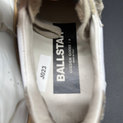 Golden Goose Ballstar - Blanc Paillette Argent J023