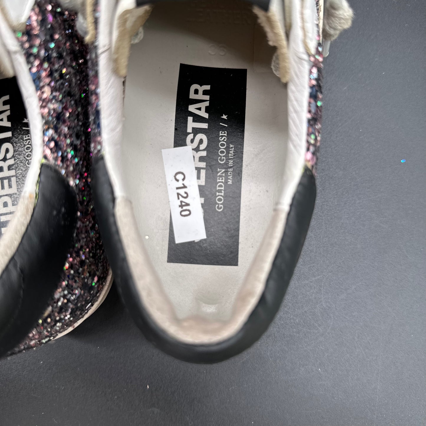 Golden Goose Superstar - Noir Beige Paillettes C1240